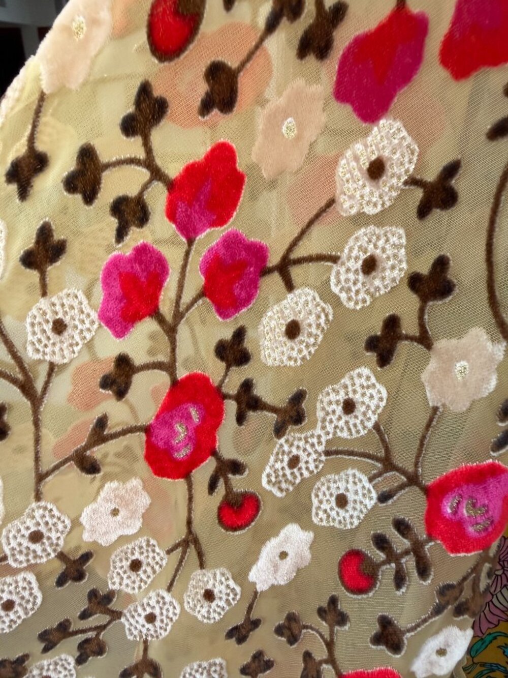 ARATTA SILENT JOURNEY BURNOUT VELOUR KIMONO SLEEVE BLOUSE - Picture 4 of 5